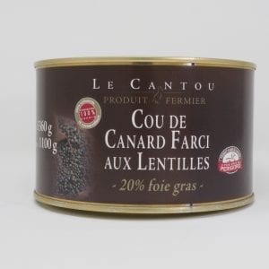 Cou de canard farci aux lentilles - 20% de foie gras - 1360g