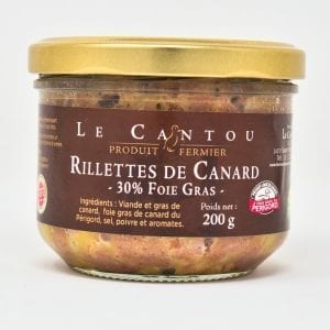 Rillettes de canard 30% de foie gras - 200g